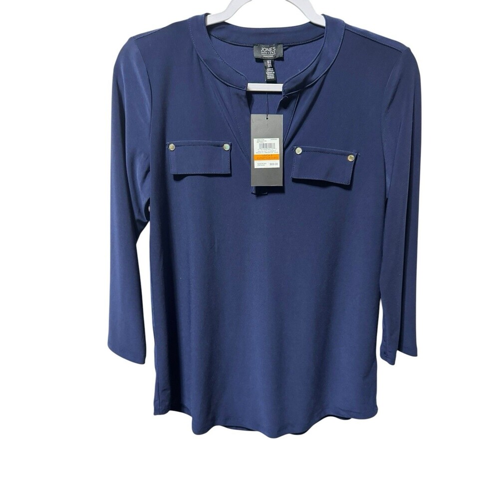 NWT JONES NEW YORK SIGNATURE Womens Blouse Shirt Top Plus Size S RETAIL $69